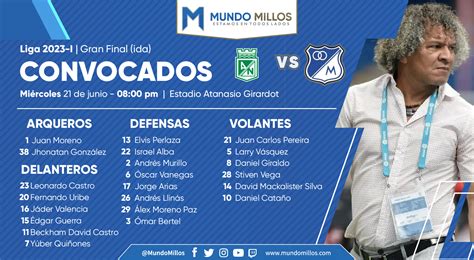 millonarios fc hoy convocados